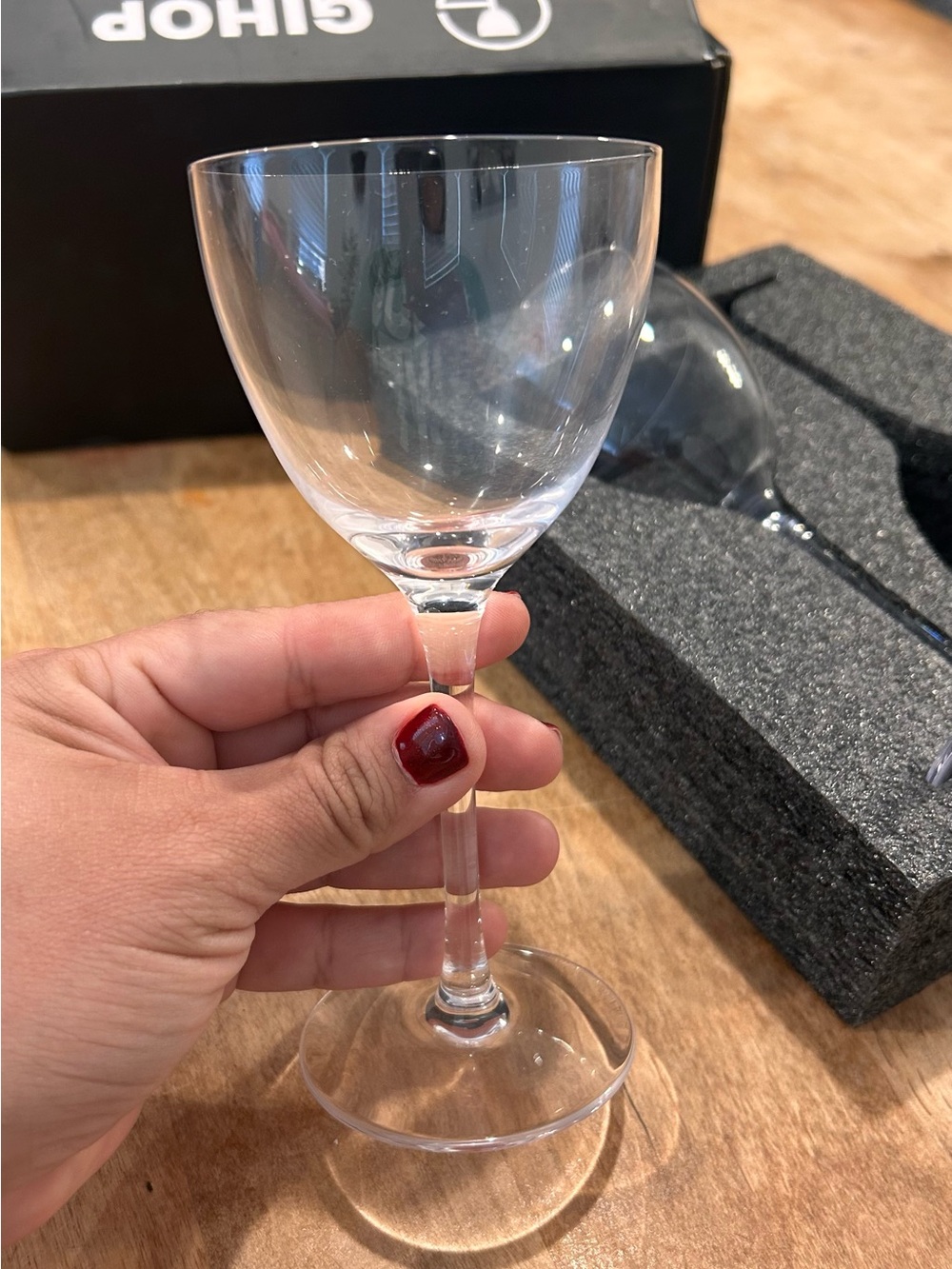 Clear Wine Glass Stem - Stylish Transparent Wine Goblet